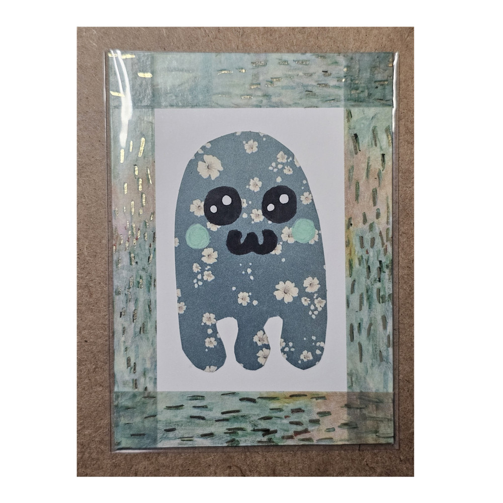 Flower Ghost ACEO | Original Mixed Media Art