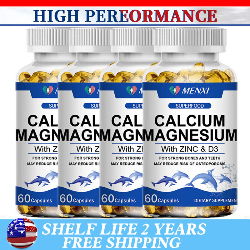 Zinc Calcium Magnesium & Vitamin D Complex Supplement Bone Muscle Immune Support