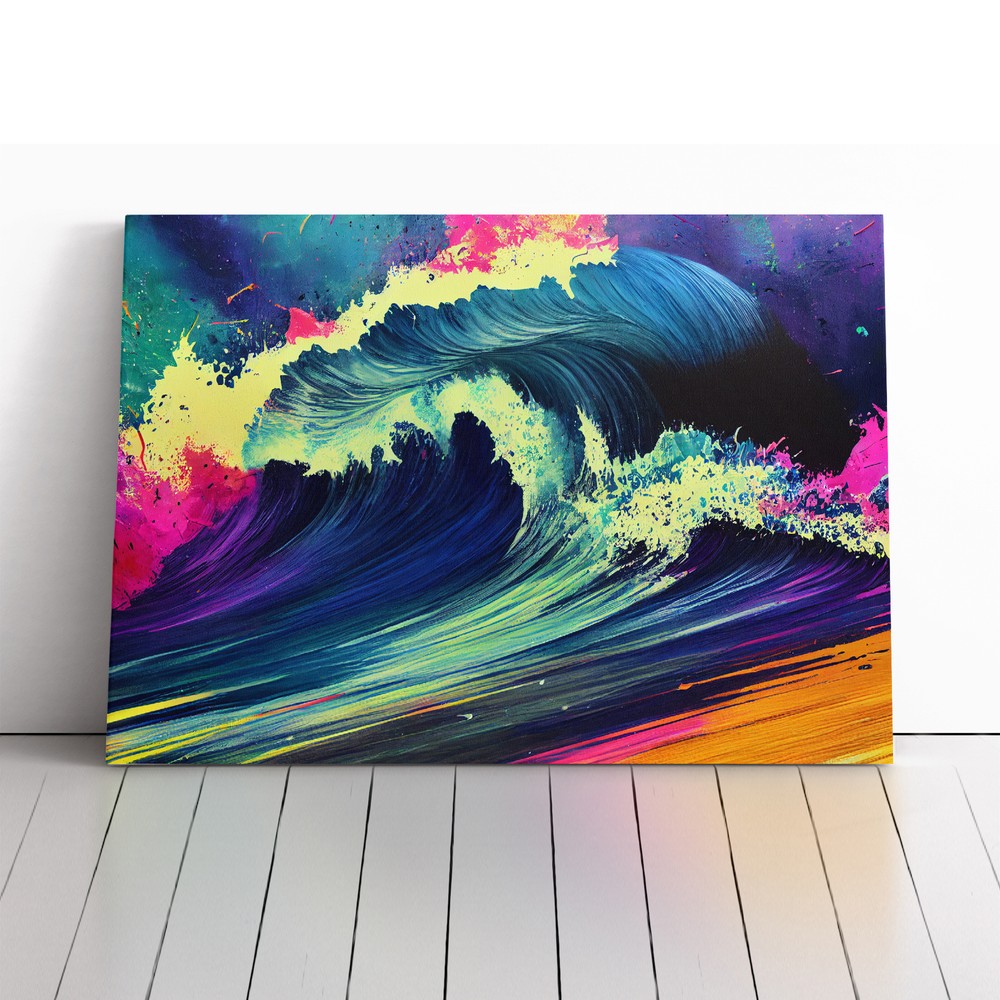 Paint Splash Ocean Wave Vol.1 Abstract Canvas Wall Art Print Framed Picture