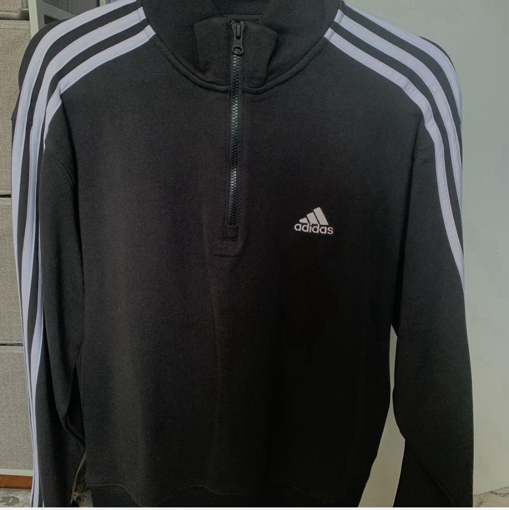 adidas Women's Sweatshirt Size M, 1/4 Zip, Long Sleeve