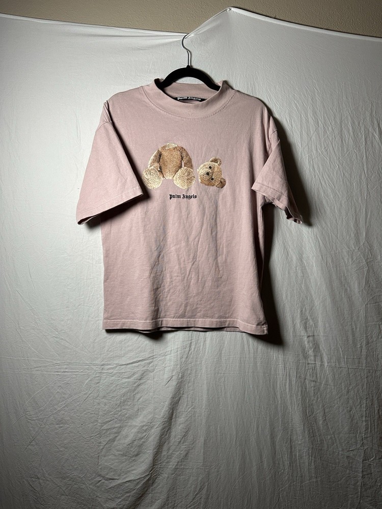 Palm Angels Bear Print Cotton Shirt Size Small