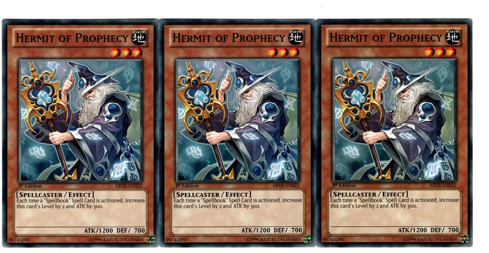 Yugioh- 3X Hermit of Prophecy - Common - 1st Edition - ABYR-EN022 - Near Mint