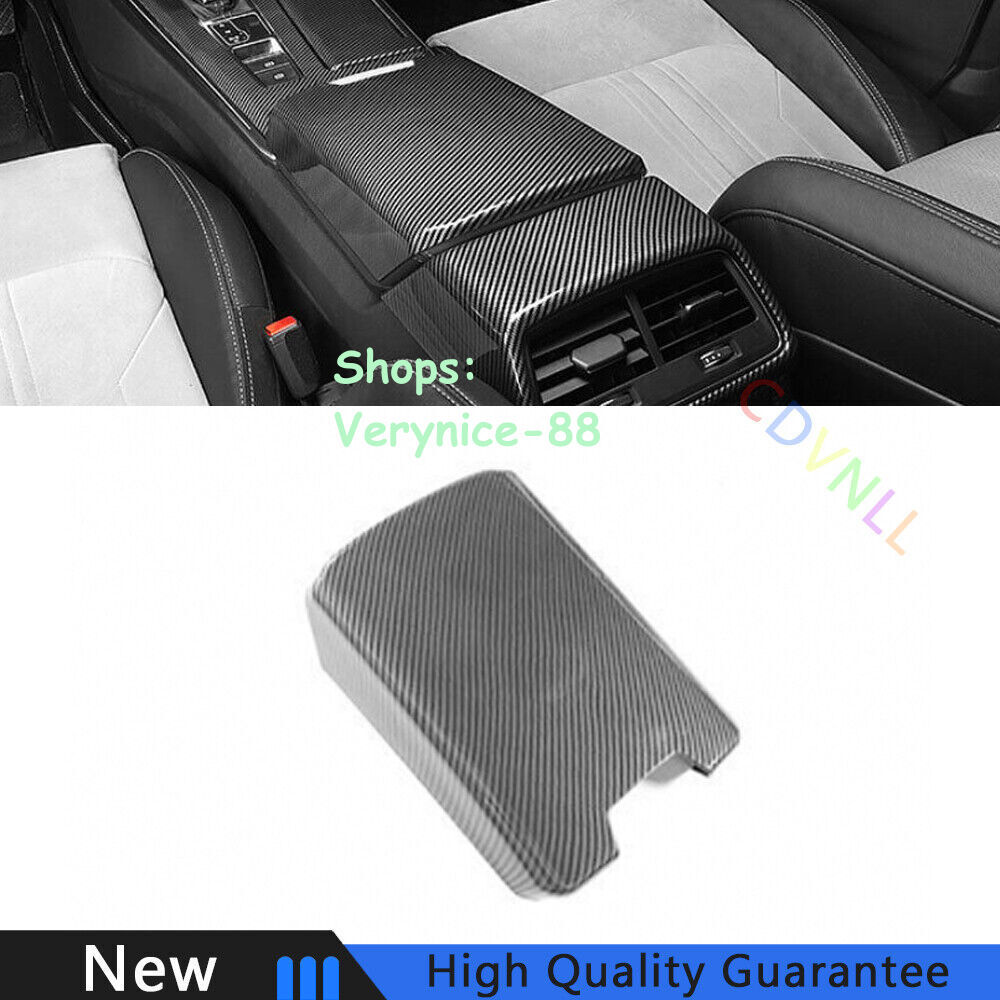 Fit For Audi A6 A7 2019-2022 Carbon Fiber Central Console Storage Box Cover Trim
