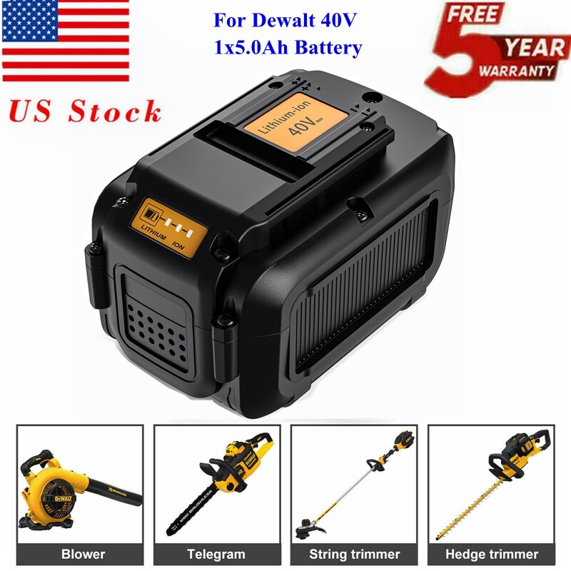 40V 5Ah Replacement Battery for Dewalt DCB404 DCB406 DCB407 40V MAX Tools