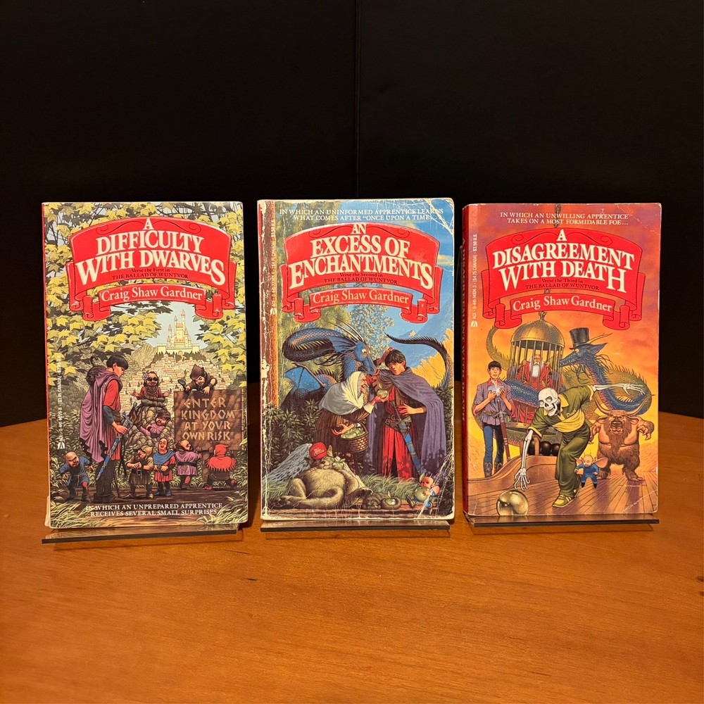 Complete Wuntvor Trilogy by Craig Shaw Gardner, Vintage Fantasy Paperback Lot