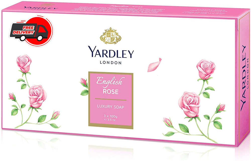 Yardley London English Rose Luxury Soap Set Triple Milled 10.5 Ounces