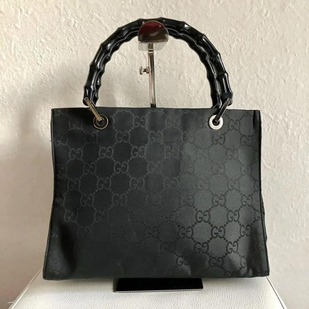 GUCCI GG PVC Black Tote Bag Authentic G08081174