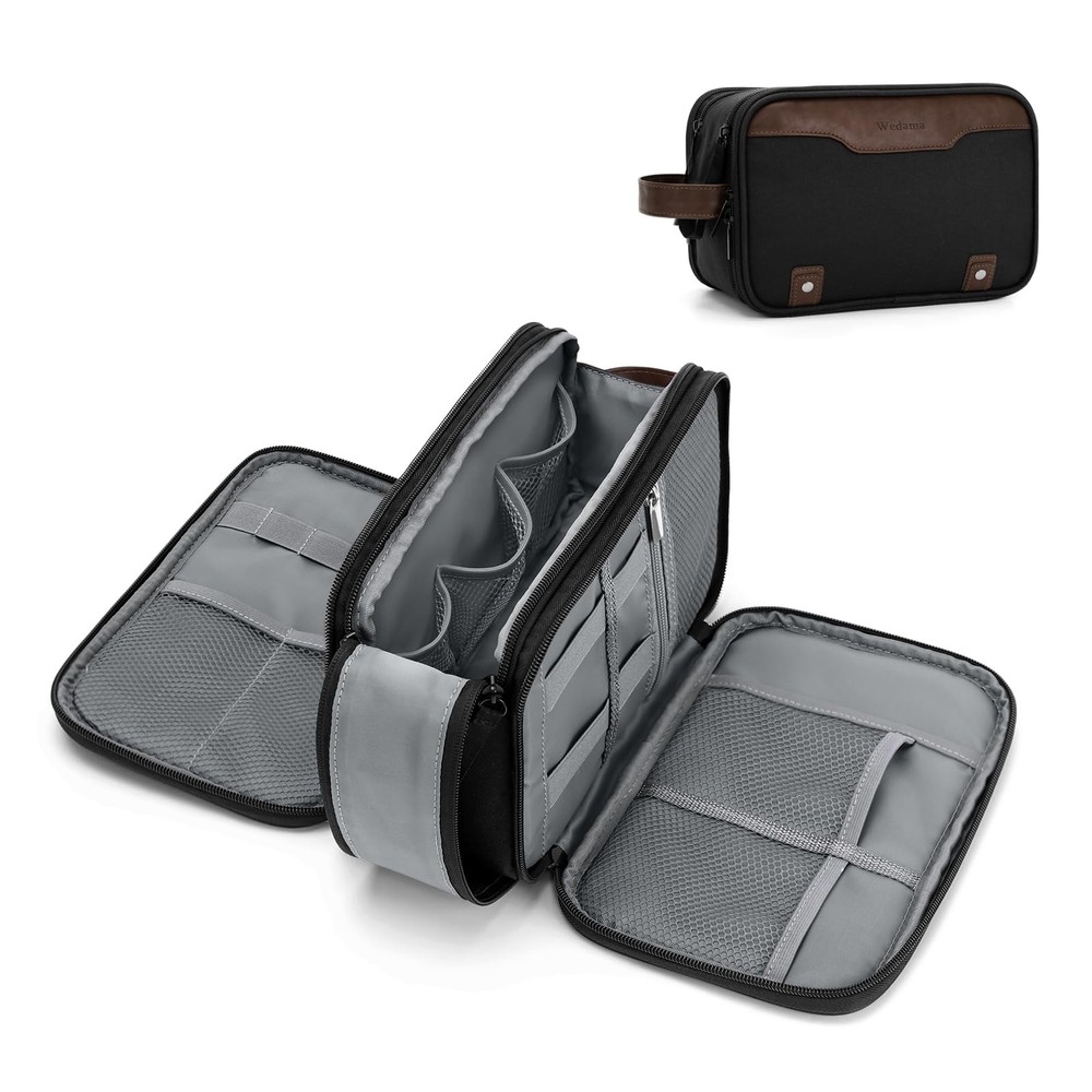 Men's Hanging Travel Toiletry Bag with Electronics Organizer