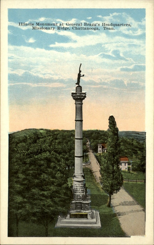 Monument Missionary Ridge Chattanooga Tennessee vintage Civil War postcard g905