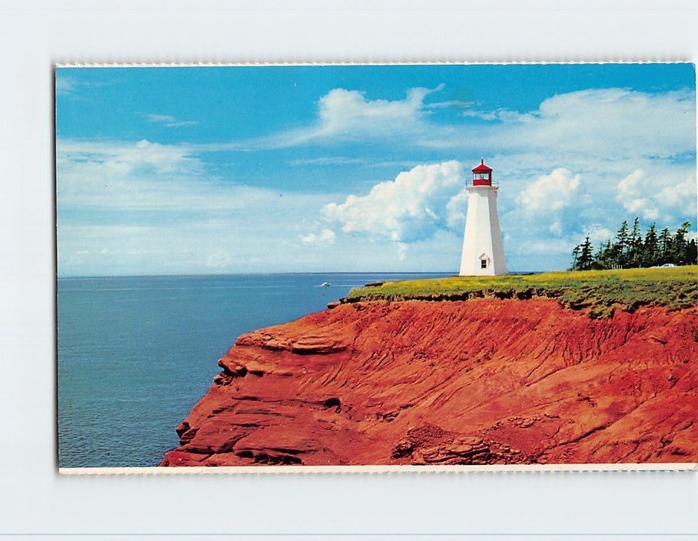 Postcard Seacow Head Lighthouse on Prince Edward Island Canada