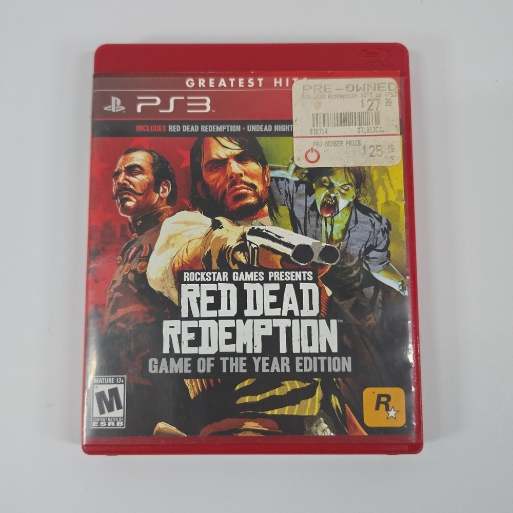 Red Dead Redemption Game of the Year (PS3 Sony PlayStation 3) w/ Map / Manual
