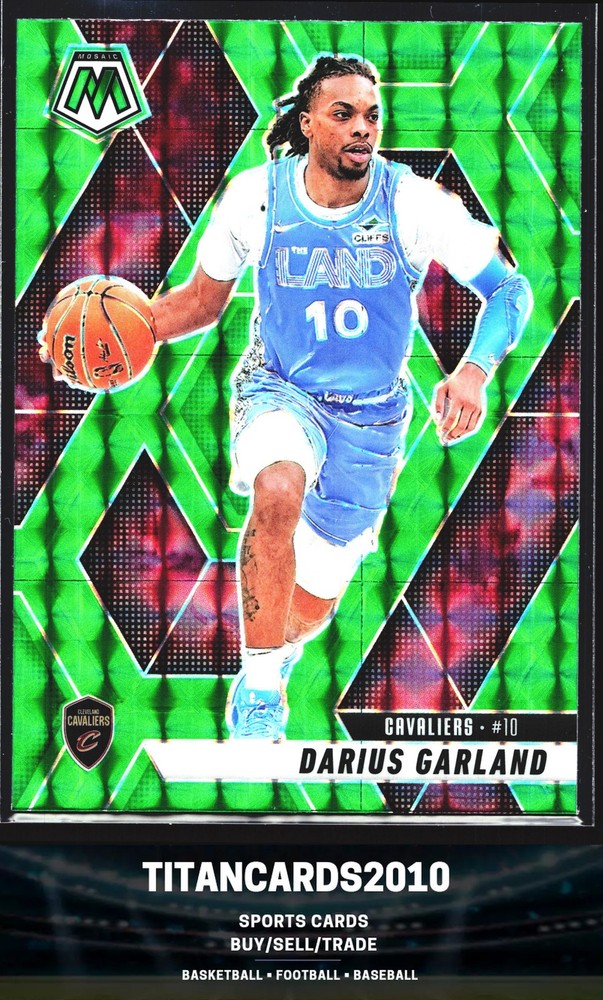 Darius Garland 2024-25 Panini Mosaic Green Prizm Cleveland Cavaliers #189