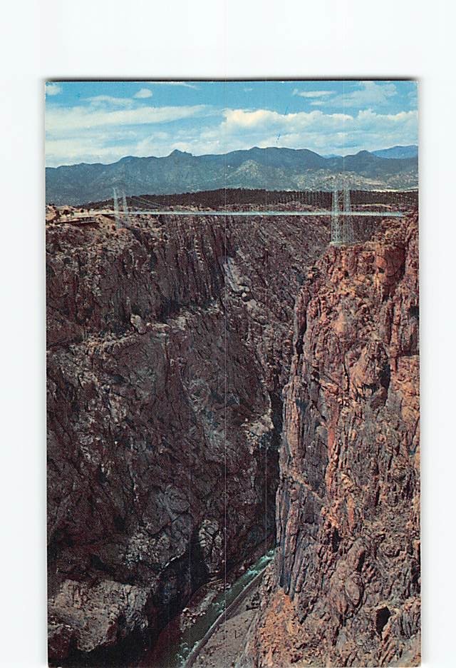 Postcard Royal Gorge Suspension Bridge Colorado USA