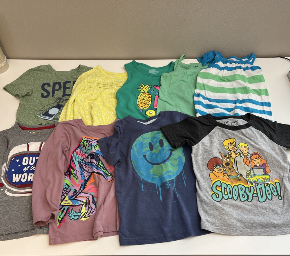 Lot Of 9 4T & 5T Toddler Girls Shirts Short & Long Sleeve