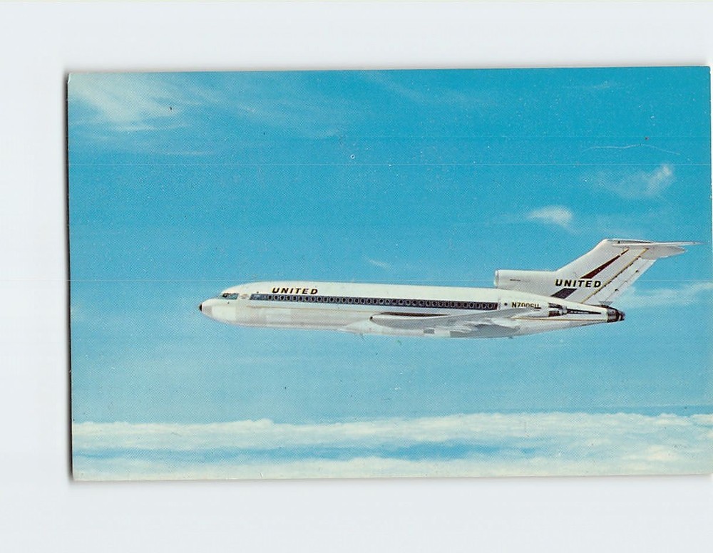 Postcard United  Airlines Boeing 727 Aircraft