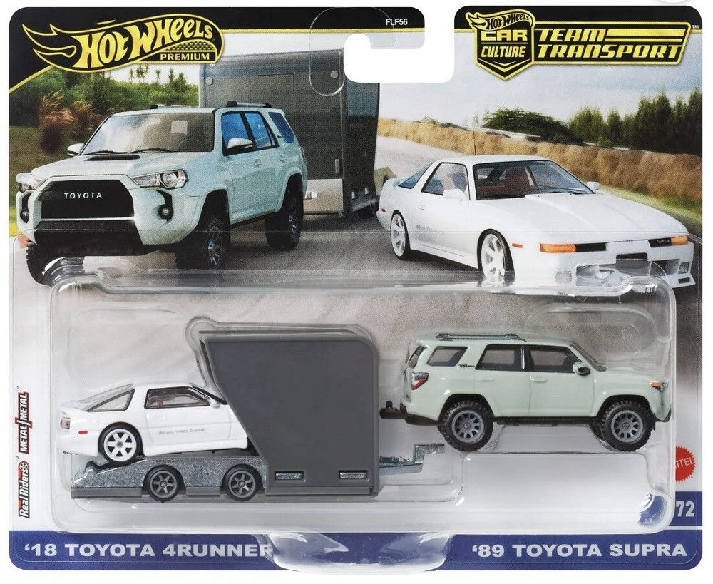 HOT WHEELS ‘18 TOYOTA 4RUNNER & ‘89 TOYOTA SUPRA TEAM TRANSPORT PREMIUM