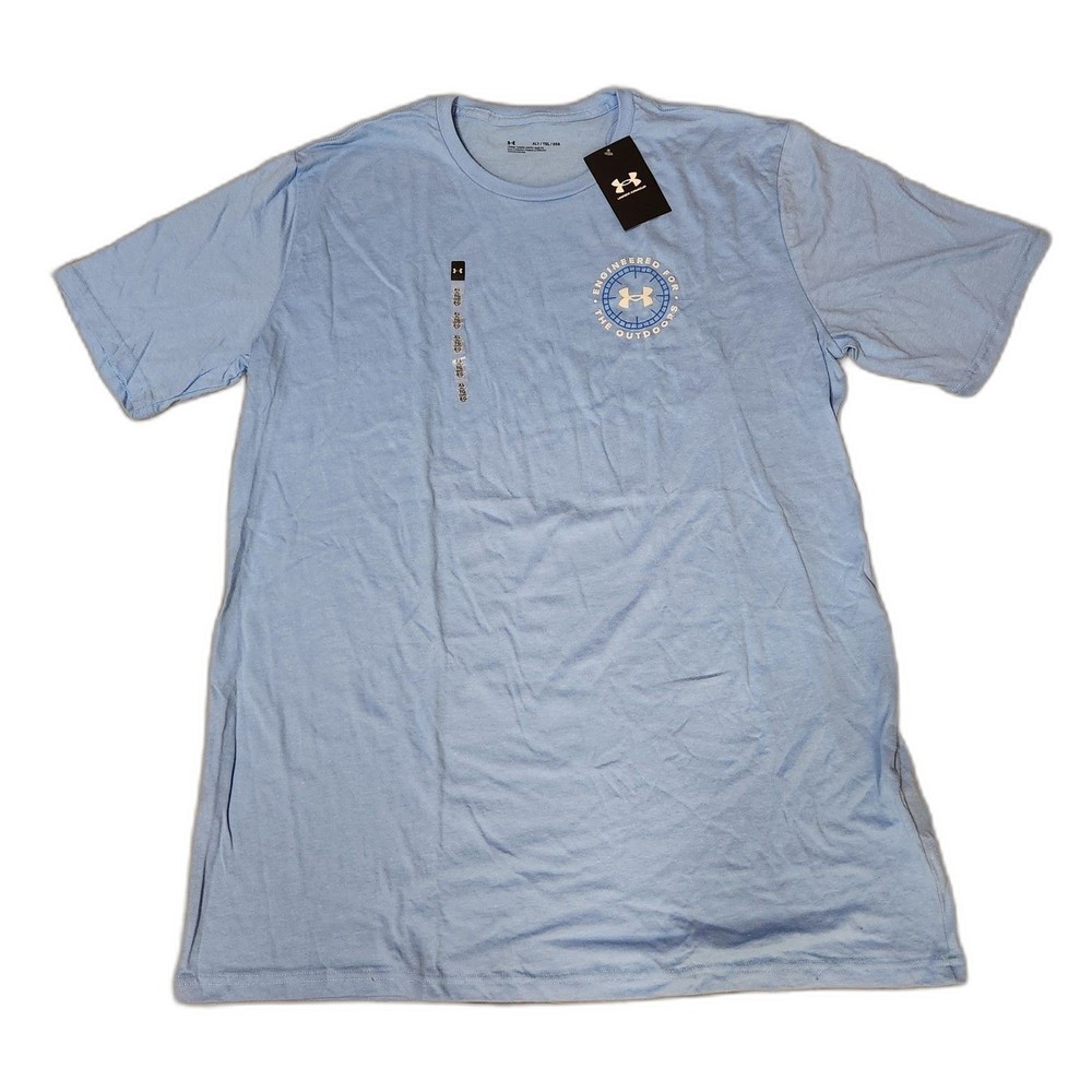 Under Armour Men’s XL Tall Light Blue Short Sleeve Logo Tee NWT