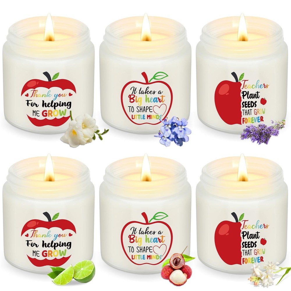 6 Pieces Appreciation Gifts Scented Candles 6 Different Scents Candle Gifts f...