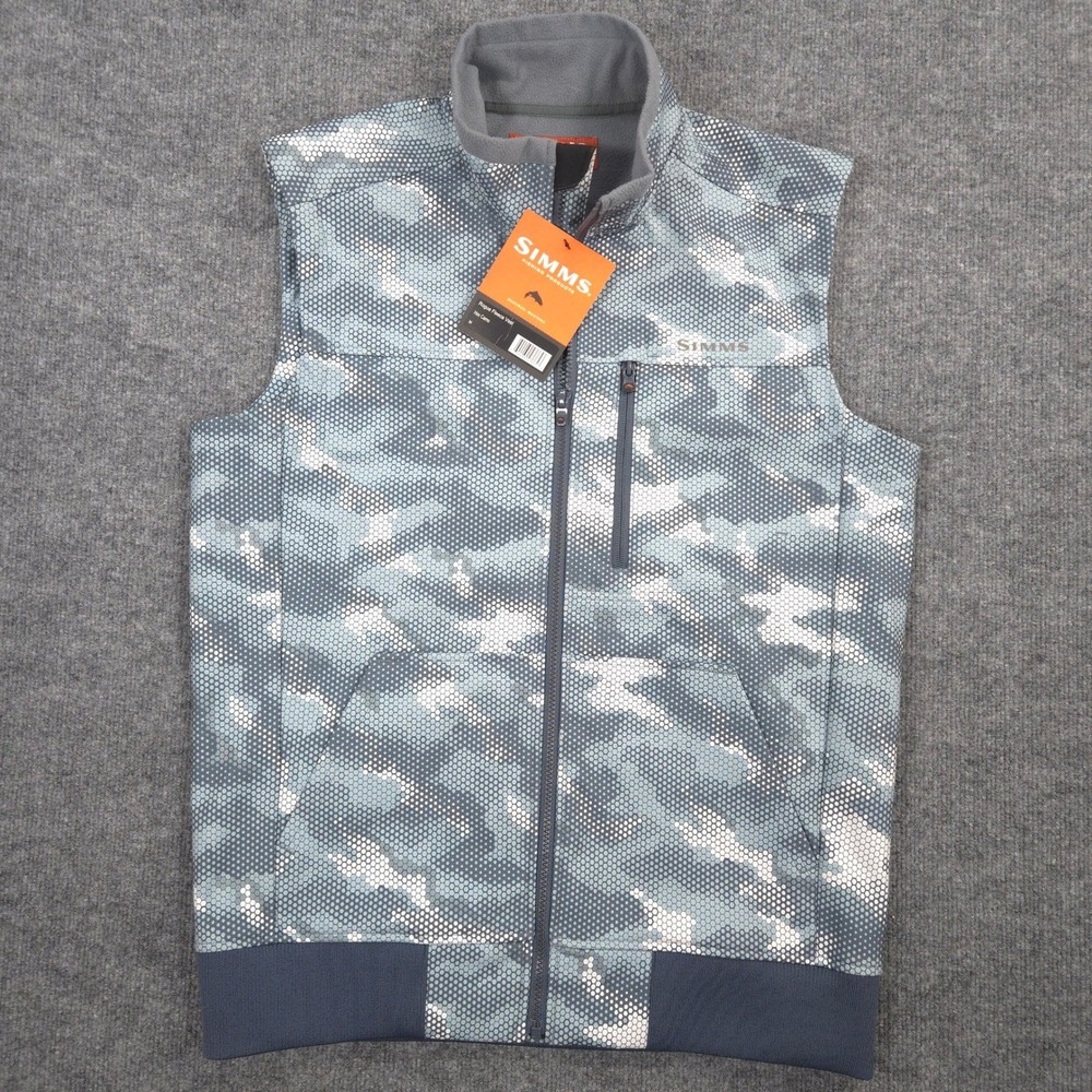 Simms Rogue Fleece Vest Mens M Hex Camo Performance DWR Softshell Fishing NEW