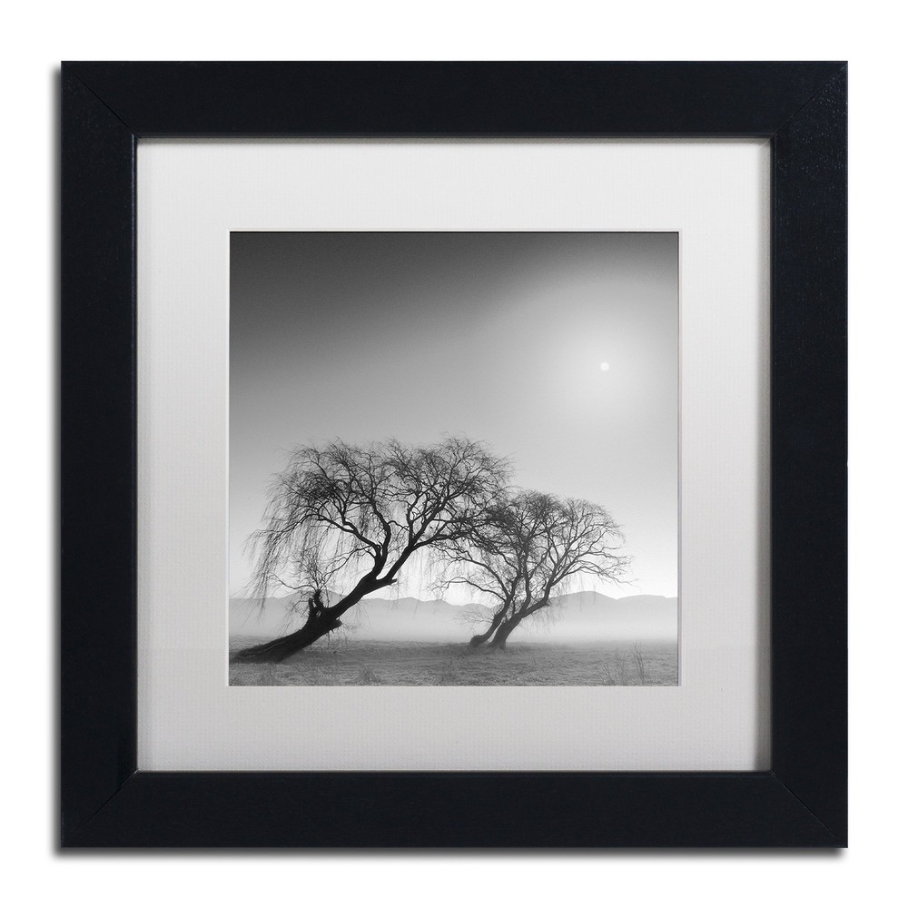 Reverencia by Moises Levy in White Matte and Black Framed Artwork, 11 by 11
