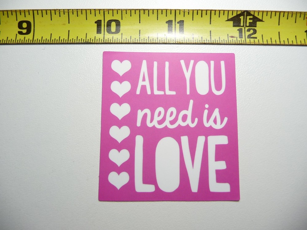 Love Hearts Decal Sticker - Motivational Positive Attitude Boost
