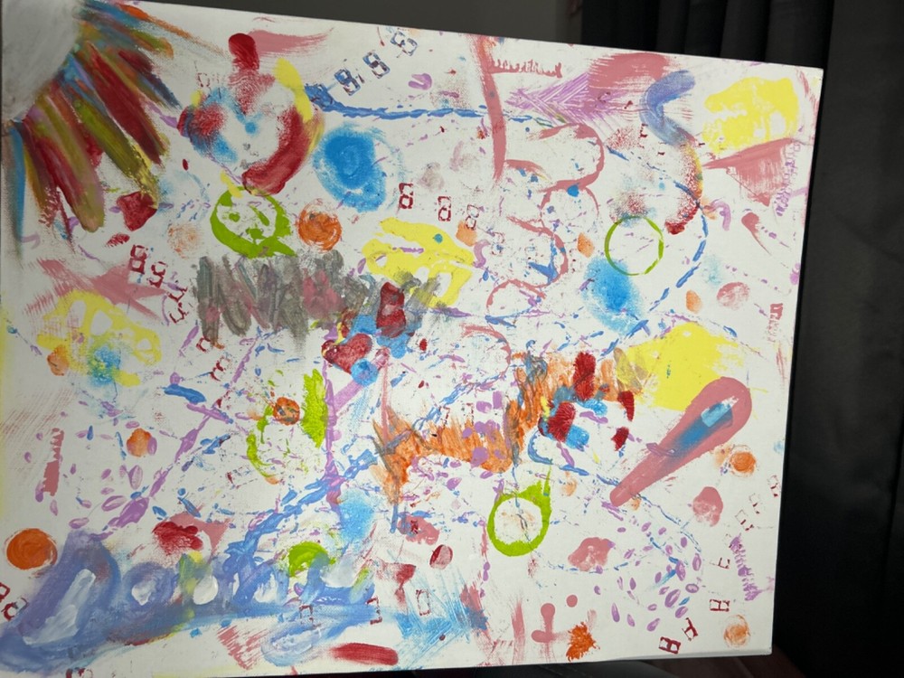 Abstract art with lots of color-image