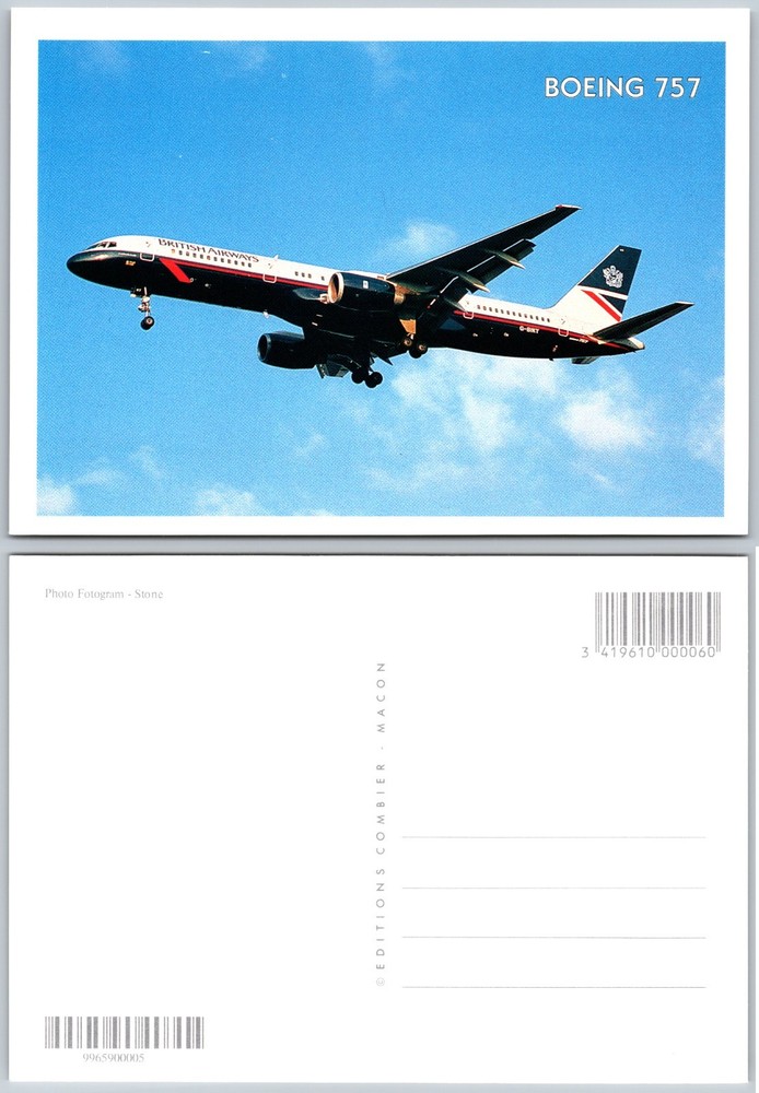 Continental Boeing 757 Airplane Postcard