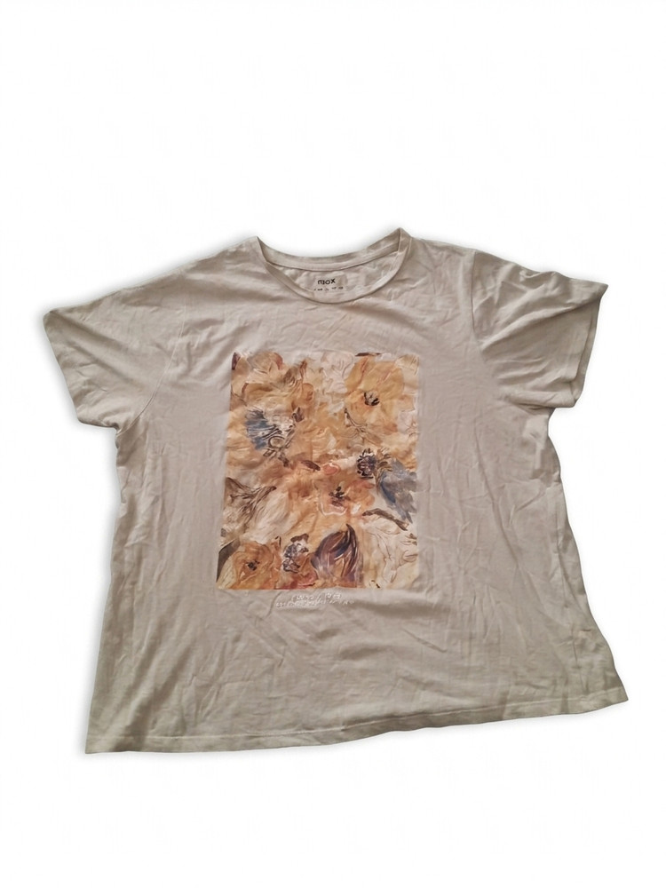 Women's Max Floral Print T-Shirt Short Sleeve Casual Top Size XL
