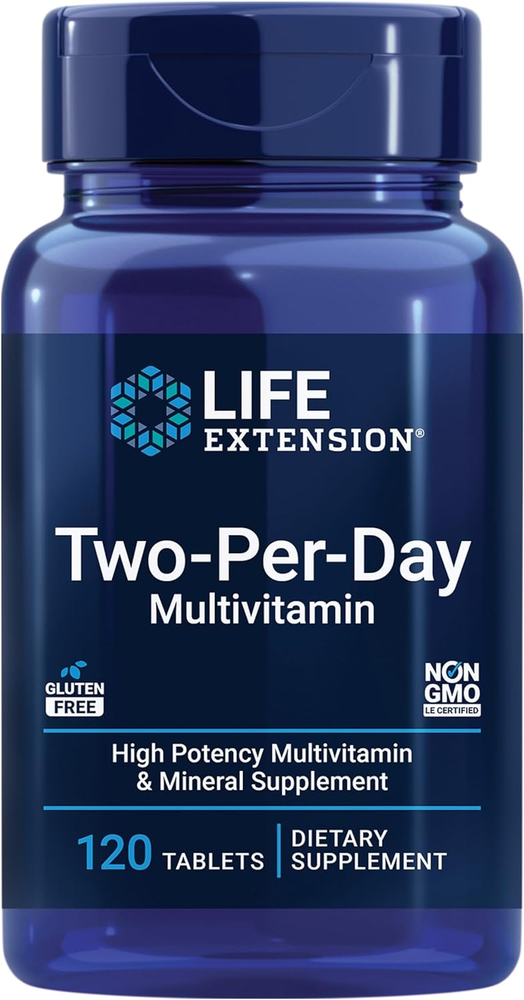 Two-Per-Day High Potency Multi-Vitamin & Mineral Supplement - Vitamins, Minerals