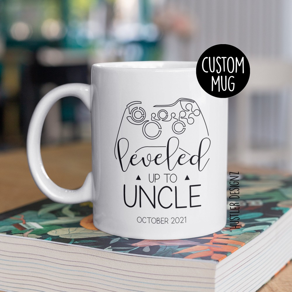 Leveled Up To Uncle Personalized Mug Gamer Uncle Level Up Uncle Promoted To
