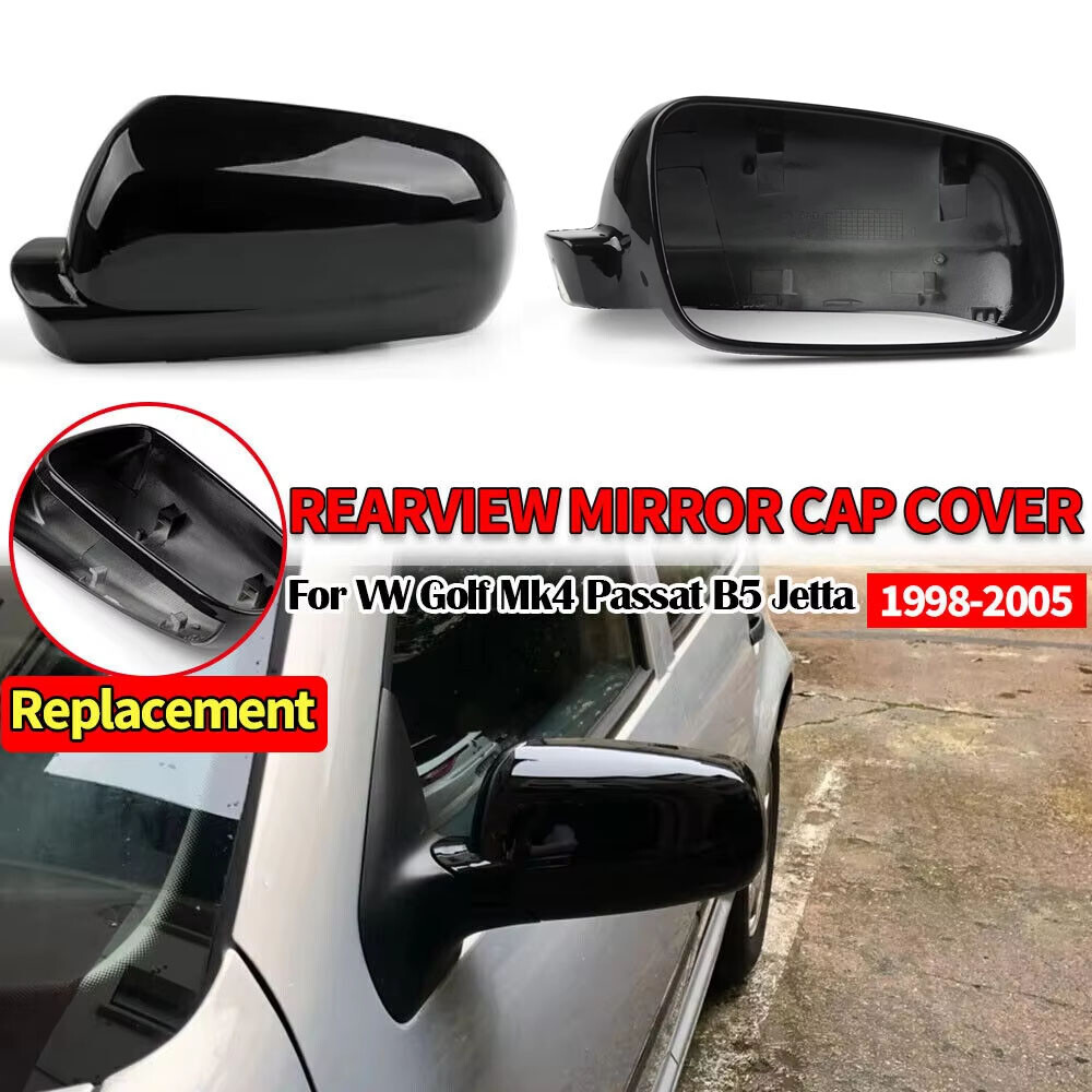 For VW Golf 4 1998-2005 Passat B5 Jetta Rearview Side Mirror Cover Wing Cap Trim