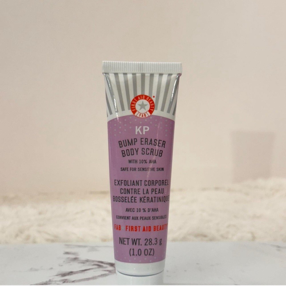 First Aid Beauty KP Bump Eraser Body Scrub, 1oz Travel Size, 10% AHA NWOB