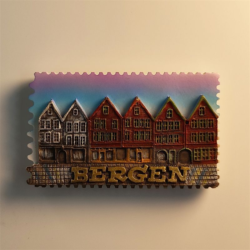 Bergen Norway Fridge Magnet Souvenir Resin Refrigerator Decor Travel Gift  