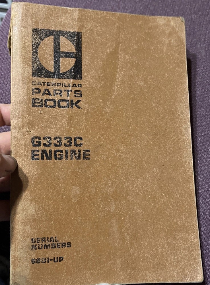 CAT CATERPILLAR G333C 3306 ENGINE PARTS BOOK MANUAL S/N 68D1-UP Guide Shop Index
