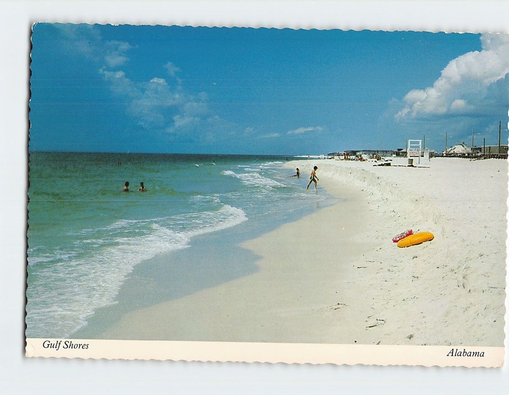 Postcard Beach Scene Gulf Shores Alabama USA