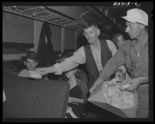 Upper New York State 1942 Bryant Friend Migratory Workers Free Sandwiches