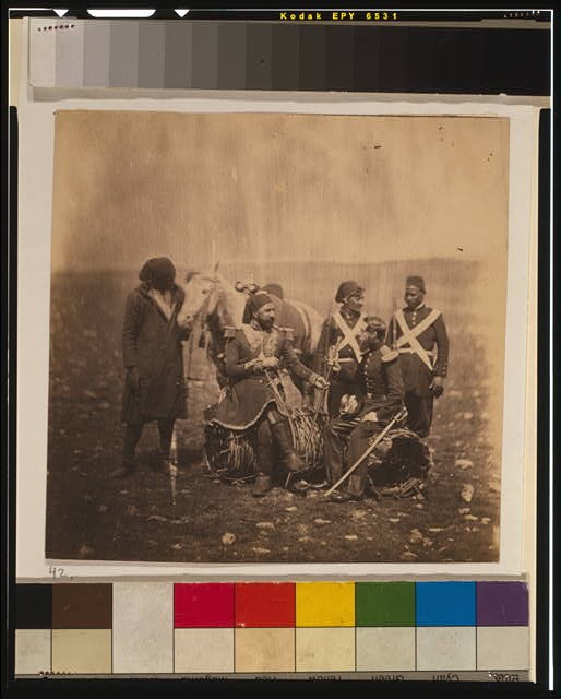 Ismail Pacha & Mr. Thompson of the Commissariat,1855,Crimean War,Roger Fenton