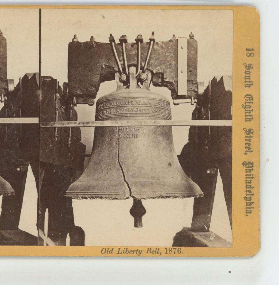 Old Liberty Bell 1876 Philadelphia Independence Hall PA James Cremer Stereoview