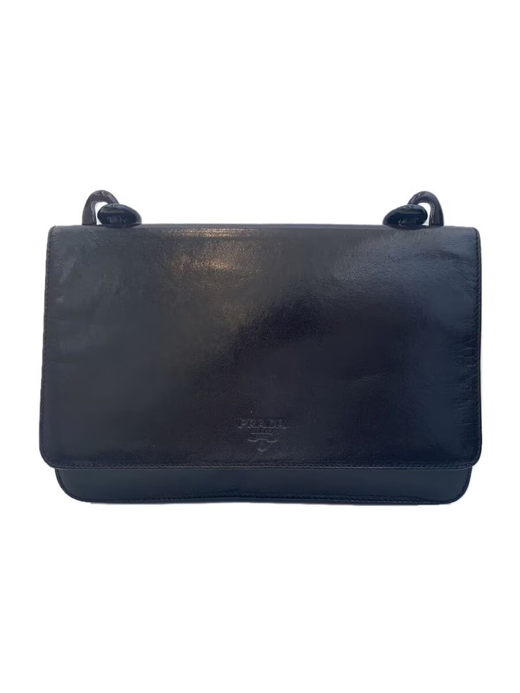 Prada Leather BRW Plain Tote Bag Imported From Japan