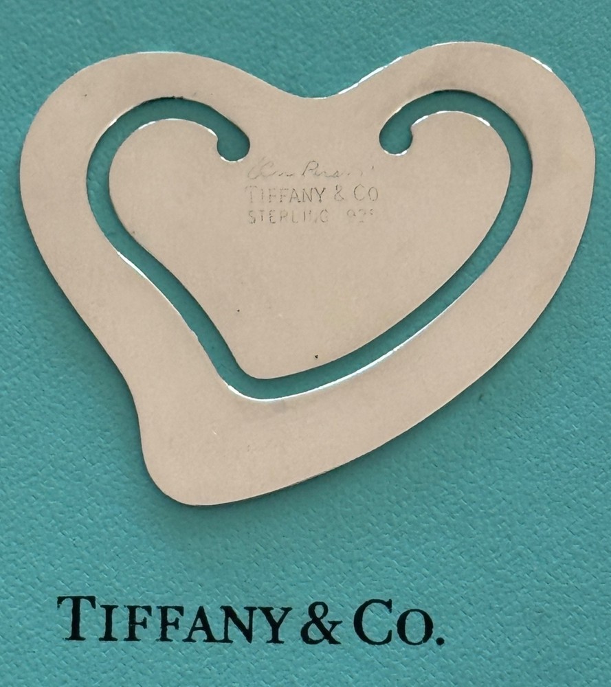 Tiffany & Co. Elsa Peretti Heart Bookmark  Sterling Silver 925