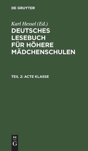 Karl Hessel Acte Klasse (Hardback)