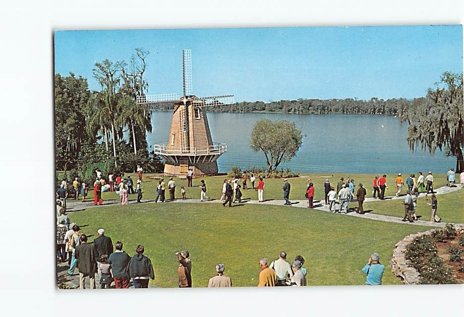 Postcard Dutch Windmill Cypress Gardens Florida USA