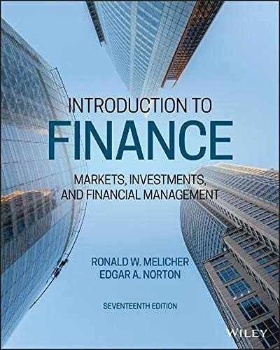 Introduction to Finance: - Paperback, by Melicher Ronald W.; - Very Good