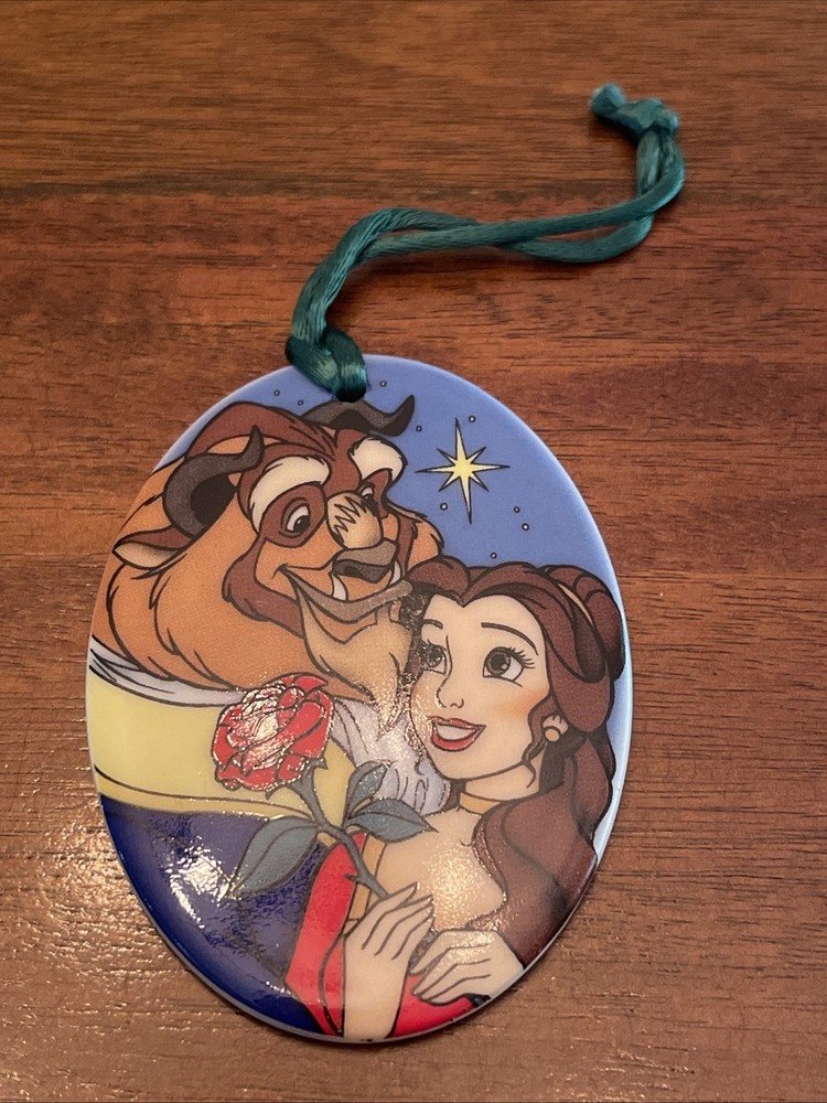 Vintage Disney Beauty and The Beast Enchanted Christmas Ornament Belle 1997