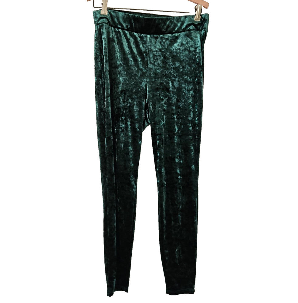 Torrid Womens Leggings 2X Crushed Velvet Ankle Forest Fairy Holiday Ren Faire
