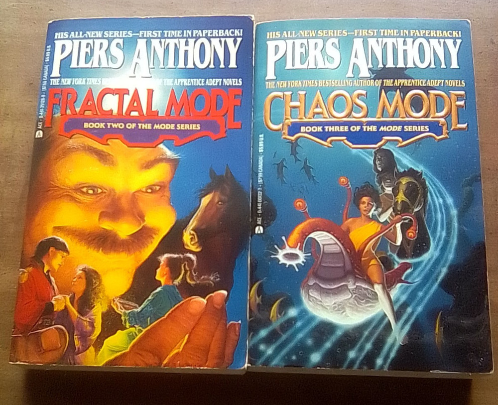 PIERS ANTHONY FRACTAL MODE CHAOS MODE Book 2 & 3 Mode Series PB BOOKS LOT