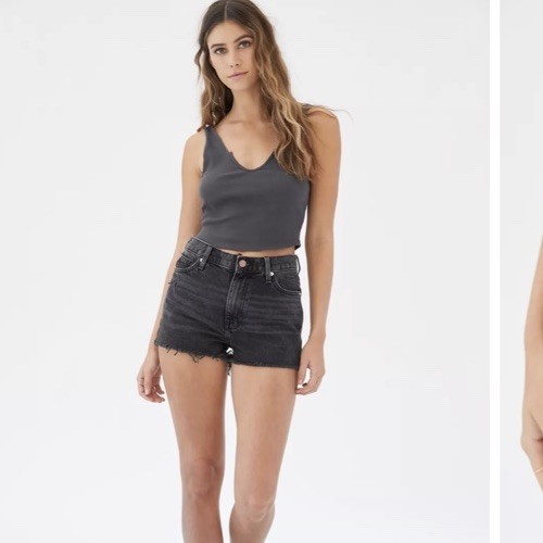 BDG Urban Outfitters Girlfriend High-Waist Denim Cut-Off Shorts Size 30 Grunge