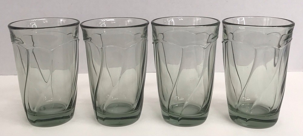 NORITAKE Sweet Swirl Light Green Tumbler Highballs 5 1/4