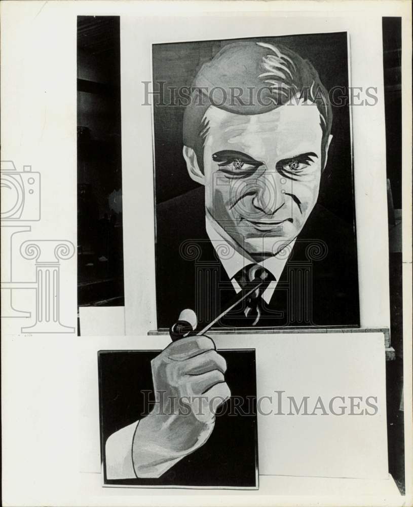 1969 Press Photo Portrait of Playboy's Hugh Hefner by Edward Weiss - lra98026