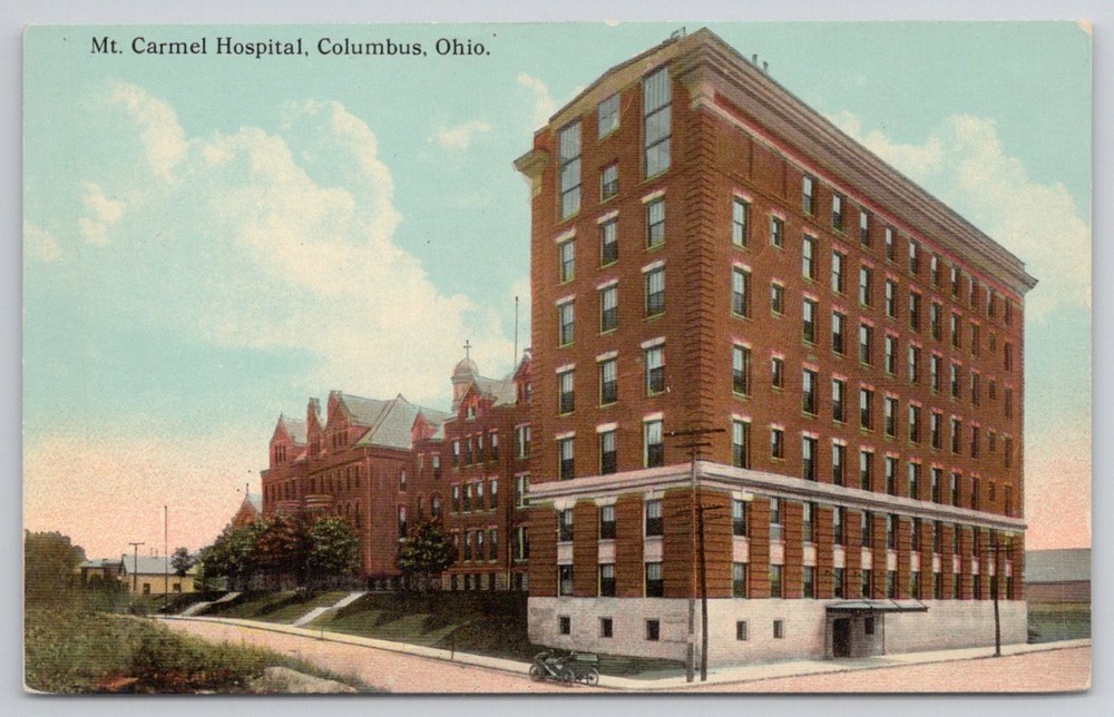 Mt. Carmel Hospital Columbus Ohio Postcard F.M. Kirby Divided Back 1907-1915